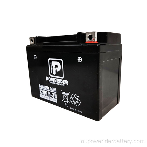 12V 6.5AH 12N6.5-3B MF Lood-zuur Motorfiets Starter Batterij